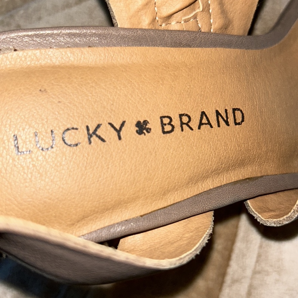 LUCKY BRAND Leather Wedge Sandal - Picture 5 of 6